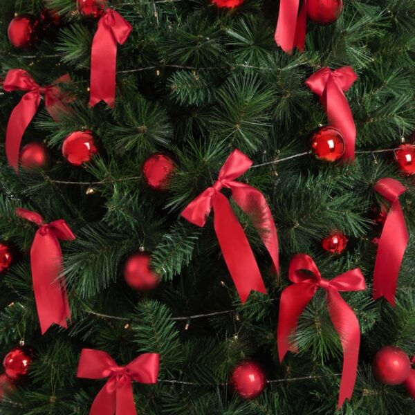 Giant PVC Artificial Christmas Tree with Red Decorations for Commercial Displays