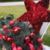 Giant PVC Artificial Christmas Tree with Red Decorations for Commercial Displays